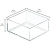 image:imageiDesign Clarity Collection Countertop Vanity Tray Organizer Extra Small  Bathroom Bedroom Closet Entryway ClearPack of 3