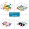 image:imageiDesign Clarity Collection Countertop Vanity Tray Organizer Extra Small  Bathroom Bedroom Closet Entryway ClearPack of 3