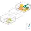 image:imageiDesign Clarity Collection Countertop Vanity Tray Organizer Extra Small  Bathroom Bedroom Closet Entryway ClearPack of 3
