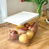image:imageiDesign Pantry Bin with Removable Lid  Plastic Storage Bin with Handles  Set of 6 ClearWhiteClearMarshmallow