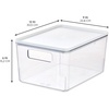 image:imageiDesign Pantry Bin with Removable Lid  Plastic Storage Bin with Handles  Set of 6 ClearWhiteClearMarshmallow