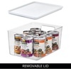 image:imageiDesign Pantry Bin with Removable Lid  Plastic Storage Bin with Handles  Set of 6 ClearWhiteClearMarshmallow