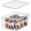 image:imageiDesign Pantry Bin with Removable Lid  Plastic Storage Bin with Handles  Set of 6 ClearWhiteClearMarshmallow