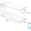 image:imageiDesign Stackable Plastic Handle Bin Storage Organizers 18 Pack Clear  For Kitchen Fridge Pantry Home Assortment SetPack of 1