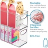 image:imageiDesign Stackable Plastic Handle Bin Storage Organizers 18 Pack Clear  For Kitchen Fridge Pantry Home Assortment SetPack of 1