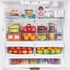 image:imageiDesign Stackable Plastic Handle Bin Storage Organizers 18 Pack Clear  For Kitchen Fridge Pantry Home Assortment SetPack of 18