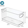 image:imageiDesign Stackable Plastic Handle Bin Storage Organizers 18 Pack Clear  For Kitchen Fridge Pantry Home Assortment SetPack of 2