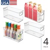 image:imageiDesign Stackable Plastic Handle Bin Storage Organizers 18 Pack Clear  For Kitchen Fridge Pantry Home Assortment SetPack of 4