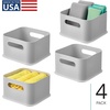 image:imageiDesign Storage Bin with Handles  Organize Kitchen Bathroom or Home OfficePack of 4