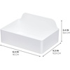 image:imageiDesign The Sarah Tanno Collection InDrawer Cosmetic Organizer Bin White1 Section