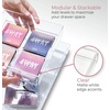image:imageiDesign The Sarah Tanno Collection Plastic Cosmetic Drawer Organizer 8 x 8 x 2 ClearLarge