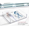 image:imageiDesign The Sarah Tanno Collection Plastic Cosmetic Drawer Organizer 8 x 8 x 2 ClearLarge