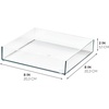 image:imageiDesign The Sarah Tanno Collection Plastic Cosmetic Drawer Organizer 8 x 8 x 2 ClearLarge