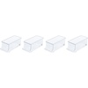 image:imageiDesign 70938M4 Plastic Canned Food and Soda Can Organizer with Lid for Refrigerator Freezer and Pantry BPAFree Set of 4 ClearSet of 4