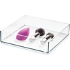 image:imageiDesign The Sarah Tanno Collection Plastic Cosmetic Drawer Organizer 8 x 8 x 2 ClearLarge