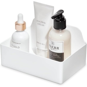 image:imageiDesign The Sarah Tanno Collection InDrawer Cosmetic Organizer Bin White1 Section