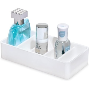 image:imageiDesign The Sarah Tanno Collection InDrawer Cosmetic Organizer Bin White5 Section