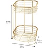 image:imageiDesign Forma Free Standing Bathroom or Shower Storage Shelves for Towels Soap Shampoo Lotion Accessories  2 Tier Bronze  Bathroom FreestandingGold