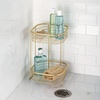 image:imageiDesign Forma Free Standing Bathroom or Shower Storage Shelves for Towels Soap Shampoo Lotion Accessories  2 Tier Bronze  Bathroom FreestandingGold