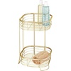 image:imageiDesign Forma Free Standing Bathroom or Shower Storage Shelves for Towels Soap Shampoo Lotion Accessories  2 Tier Bronze  Bathroom FreestandingGold