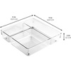 image:imageiDesign 3Section Drawer Organizer Set of 3 Clear  For Kitchen For Bathroom For Desk DrawersPack of 6