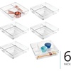 image:imageiDesign 3Section Drawer Organizer Set of 3 Clear  For Kitchen For Bathroom For Desk DrawersPack of 6