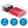 image:imageiDesign Stackable Makeup Drawer Organizer Set of 3 Clear  Vanity Organizer Desk OrganizerClear