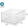 image:imageiDesign Storage Bins with Handles Set of 3 Clear  Organize Kitchen Organize Bathroom Organize Home OfficePack of 3