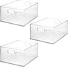 image:imageiDesign Storage Bins with Handles Set of 3 Clear  Organize Kitchen Organize Bathroom Organize Home OfficePack of 3