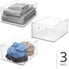 image:imageiDesign Storage Bins with Handles Set of 3 Clear  Organize Kitchen Organize Bathroom Organize Home OfficePack of 3