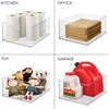 image:imageiDesign Storage Bins with Handles Set of 3 Clear  Organize Kitchen Organize Bathroom Organize Home OfficePack of 3