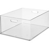 image:imageiDesign Storage Bins with Handles Set of 3 Clear  Organize Kitchen Organize Bathroom Organize Home OfficePack of 3
