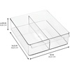 image:imageiDesign Divided Plastic Pantry Bin with Front Handle Clear Set of 2Pack of 2