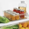 image:imageiDesign Divided Plastic Pantry Bin with Front Handle Clear Set of 2Pack of 2