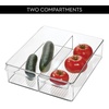 image:imageiDesign Divided Plastic Pantry Bin with Front Handle Clear Set of 2Pack of 2