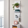 image:imageInterDesign iDesign Cade BPAFree Plastic Modular Hanging Pegboard Organizer Single Storage Hooks 488 x 267 x 125 Matte WhiteGray