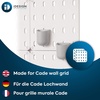 image:imageInterDesign iDesign Cade BPAFree Plastic Modular Hanging Pegboard Organizer Single Storage Hooks 488 x 267 x 125 Matte WhiteGrey