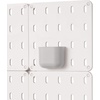 image:imageInterDesign iDesign Cade BPAFree Plastic Modular Hanging Pegboard Organizer Single Storage Hooks 488 x 267 x 125 Matte WhiteGrey