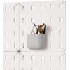image:imageInterDesign iDesign Cade BPAFree Plastic Modular Hanging Pegboard Organizer Single Storage Hooks 488 x 267 x 125 Matte WhiteGrey