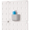 image:imageInterDesign iDesign Cade BPAFree Plastic Modular Hanging Pegboard Organizer Single Storage Hooks 488 x 267 x 125 Matte WhiteGrey
