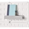 image:imageInterDesign iDesign Cade BPAFree Plastic Modular Hanging Pegboard Organizer Single Storage Hooks 488 x 267 x 125 Matte WhiteGrey
