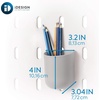 image:imageInterDesign iDesign Cade BPAFree Plastic Modular Hanging Pegboard Organizer Single Storage Hooks 488 x 267 x 125 Matte WhiteGrey