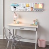 image:imageInterDesign iDesign Cade BPAFree Plastic Modular Hanging Pegboard Organizer Single Storage Hooks 488 x 267 x 125 Matte WhiteGrey