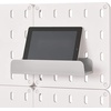 image:imageInterDesign iDesign Cade BPAFree Plastic Modular Hanging Pegboard Organizer Single Storage Hooks 488 x 267 x 125 Matte WhiteGrey