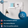 image:imageInterDesign iDesign Cade BPAFree Plastic Modular Hanging Pegboard Organizer Single Storage Hooks 488 x 267 x 125 Matte WhiteMatte White