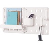 image:imageInterDesign iDesign Cade BPAFree Plastic Modular Hanging Pegboard Organizer Single Storage Hooks 488 x 267 x 125 Matte WhiteMatte White