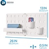 image:imageInterDesign iDesign Cade BPAFree Plastic Modular Hanging Pegboard Organizer Single Storage Hooks 488 x 267 x 125 Matte WhiteMatte White