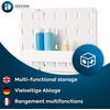 image:imageInterDesign iDesign Cade BPAFree Plastic Modular Hanging Pegboard Organizer Single Storage Hooks 488 x 267 x 125 Matte WhiteMatte White