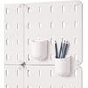 image:imageInterDesign iDesign Cade BPAFree Plastic Modular Hanging Pegboard Organizer Single Storage Hooks 488 x 267 x 125 Matte WhiteMatte White