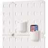 image:imageInterDesign iDesign Cade BPAFree Plastic Modular Hanging Pegboard Organizer Single Storage Hooks 488 x 267 x 125 Matte WhiteMatte White